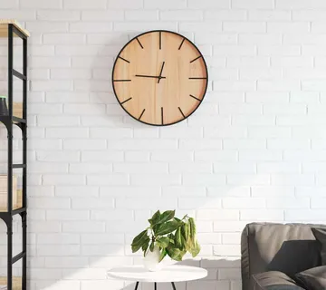 vidaXL Zidni sat smeđi Ø 39 cm od željeza i konstruiranog drva - Venlo