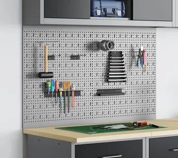 vidaXL Panel za alate 2 kom. Siva 100 x 1 x 60 cm - Venlo