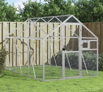 vidaXL Kavez za ptice srebrni 1,79x3x1,85 m aluminijski - Venlo