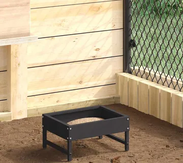vidaXL Feeder za ptice Crna 80 x 28 x 13.5 cm Hladno valjani čelik - Venlo