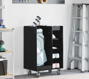vidaXL Golf ormar s kotačem Jednobojno Crni hrast 65 x 45 x 98 cm - Venlo