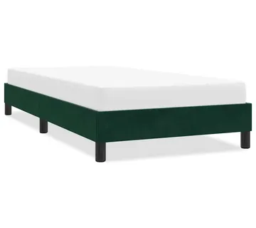 vidaXL Okvir kreveta bez madraca tamnozeleni 90x210 cm baršun - Venlo