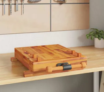 vidaXL Ploča za radni stol sa škripcem 52 x 44 x 9,5 cm bagremovo drvo - Venlo