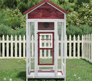 vidaXL Kućica za ptice boja kave 91,5x53x170 cm od masivne borovine - Venlo