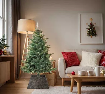 vidaXL Ogrlica za božićno drvce Četvrtasti Crna 60 x 60 x 28 cm Zumbul - Venlo