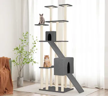 vidaXL Penjalica za mačke sa stupovima za grebanje tamnosiva 190 cm - Venlo