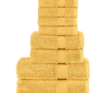 vidaXL 8-dijelni vrhunski set ručnika SOLUND zlatni 600 gsm - Venlo