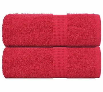 vidaXL Ručnici za pranje ŽABA 2 kom. Crvene 30x30 cm 360 g/m² - Venlo