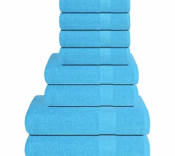vidaXL Set ručnika od 8 dijelova FROGN tirkizni 360 g/m² - Venlo
