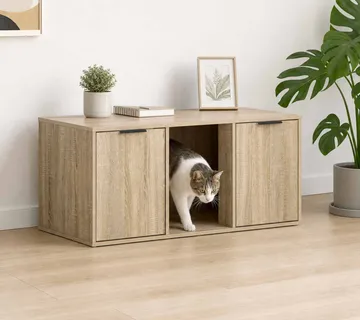 vidaXL Namještaj za kavez za mačke Hrast sonoma 100 x 49 x 45 cm - Venlo
