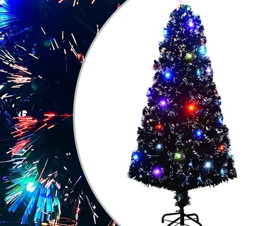 vidaXL Osvijetljeno božićno drvce sa stalkom i LED 150 cm optička vlakna - Venlo