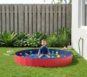 vidaXL Bazen za djecu Ø300 x 38 cm Kružni za Dijete za Crvena - Venlo