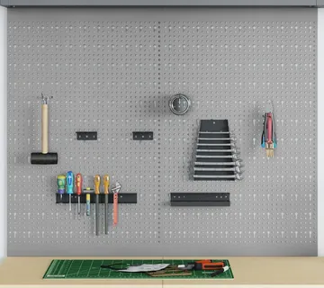 vidaXL Panel za alate 2 kom. Siva 100 x 1 x 80 cm - Venlo