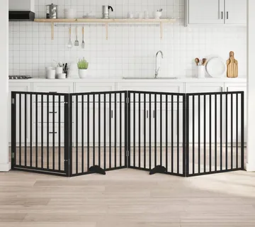vidaXL Vrata za pse s vratašcima 4 panela sklopiva 320 cm drvo topole - Venlo