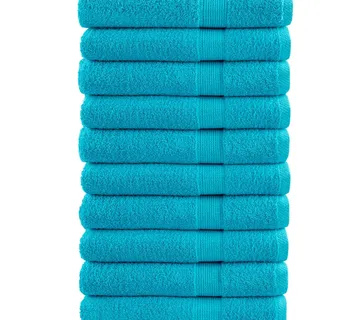 vidaXL Ručnici SOLUND 10 kom tirkizni 100 x 200 cm 600 gsm - Venlo