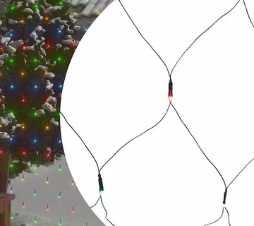vidaXL Božićna svjetlosna mreža šarena 4 x 4 m 544 LED - Venlo