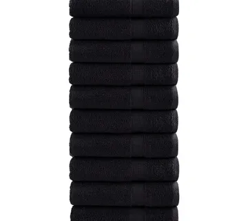 vidaXL Ručnici za tuš SOLUND 10 kom crni 70x140 cm 600 gsm - Venlo