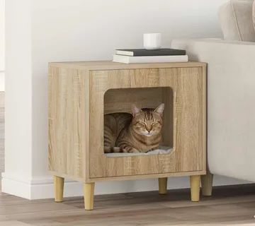 vidaXL Mačja Kuća Sonoma 51 x 30 x 52 cm Konstruirano drvo - Venlo