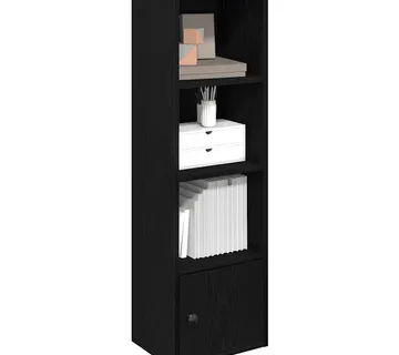 vidaXL Regal za knjige crni hrasta 31x24x102 cm od konstruiranog drva - Venlo