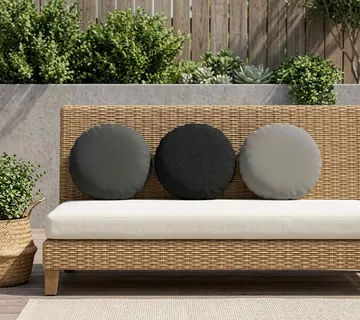 vidaXL Presvlaka za jastuk 2 pcs HEERLEN Crna Ø 40 cm Poliester - Venlo