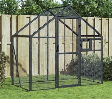vidaXL Kavez za ptice antracit 179 x 100 x 185 cm aluminijski - Venlo