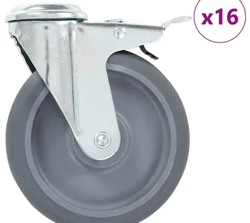 vidaXL Okretni kotačići s otvorom za vijke 16 kom 125 mm - Venlo