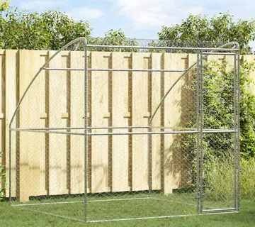 vidaXL Kućica za pse Srebrna 2 x 2 x 2 m Pocinčani čelik - Venlo