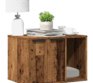 vidaXL Kutija za mačji pijesak boja drva 60x40x40 cm konstruirano drvo - Venlo