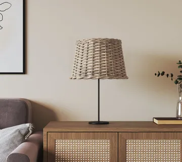 vidaXL Sjenilo za svjetiljku smeđe Ø 40 x 26 cm od pruća - Venlo