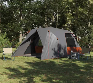 vidaXL Šator kupola za 6 osoba Siva i narančasta 500 x 314 x 206 cm - Venlo