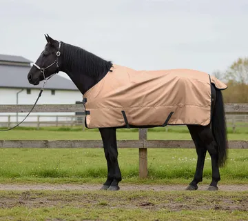 vidaXL Pokrivač za konje Boja cappuccina 145 cm Poliester - Venlo