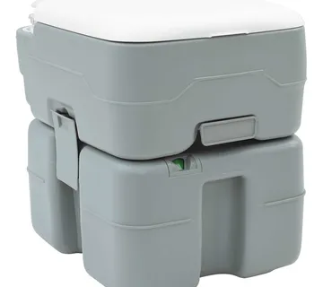 vidaXL Kamperski WC Siva 41,5 x 36,5 x 42 cm Polietilen Visoke Gustoće - Venlo