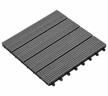 vidaXL Pločice za decking 11 kom. Siva 30 x 30 cm WPC - Venlo