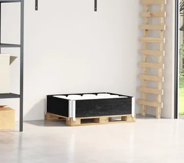 vidaXL Okvir za palete crni 80 x 60 cm od masivne borovine - Venlo