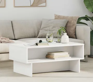 vidaXL Kava Stol Bijelo 80 x 46 x 35 cm Konstruirano drvo - Venlo