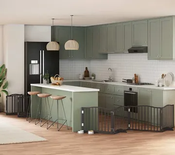 vidaXL Vrata za pse s vratašcima 12 panela sklopiva 960 cm drvo topole - Venlo