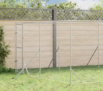 vidaXL Vanjski kavez za pse srebrni 4 x 12 x 2 m od pocinčanog čelika - Venlo