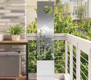vidaXL Privatnost u vrtu Srebrna 32 x 32 x 150 cm Nehrđajući čelik - Venlo