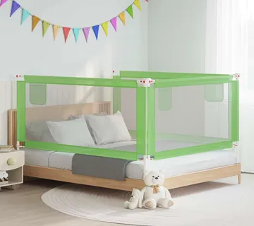 vidaXL Sigurnosna ograda za dječji krevet zelena 180 x 25 cm tkanina - Venlo