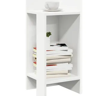vidaXL Pomoćni stolić s policom bijeli 25,5x27x60 cm - Venlo