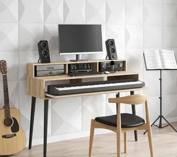 vidaXL Studio radni stol Hrast sonoma 110 x 42,5 x 36 cm - Venlo