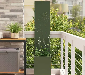vidaXL Privatnost u vrtu Rezbarija Maslinovo zelena 32 x 32 x 150 cm - Venlo