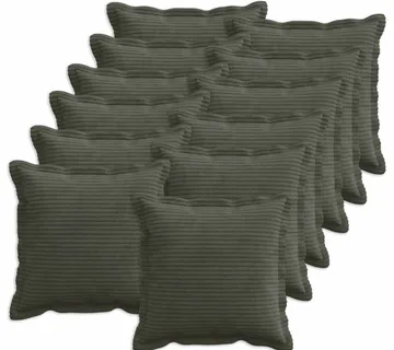 vidaXL Presvlaka za jastuk 12 kom. HOUTEN Antracit 40 x 40 cm Kord - Venlo
