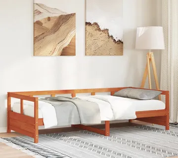 vidaXL Dnevni krevet bez madraca voštano smeđi 90 x 200 cm od borovine - Venlo