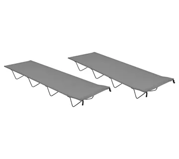 vidaXL Kreveti za kampiranje 2 kom 180x60x19 cm tkanina i čelik sivi - Venlo