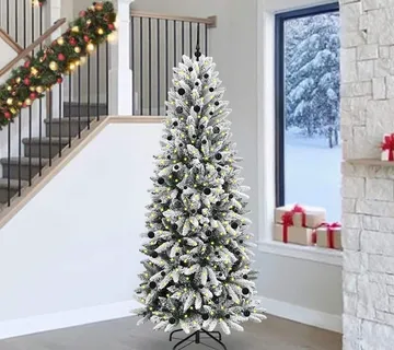 vidaXL Umjetno božićno drvce Bijela 240 cm PVC, plastika, čelik i PE - Venlo