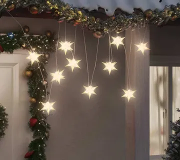 vidaXL Božićno svjetlo 10 LED bijelo 10 cm - Venlo