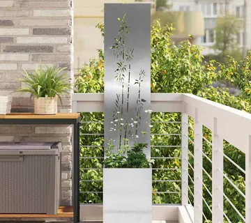 vidaXL Privatnost u vrtu Srebrna 32 x 32 x 150 cm Nehrđajući čelik - Venlo