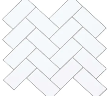 vidaXL Pločica riblja kost 20 kom. Bijela siva 30 x 30 cm - Venlo