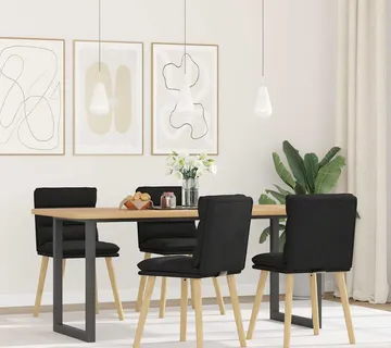 vidaXL Blagovaonske stolice od tkanine 4 kom crne - Venlo